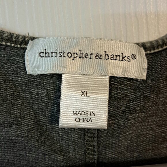 Christopher & Banks Khaki Green Pullover Top - Picture 8 of 8